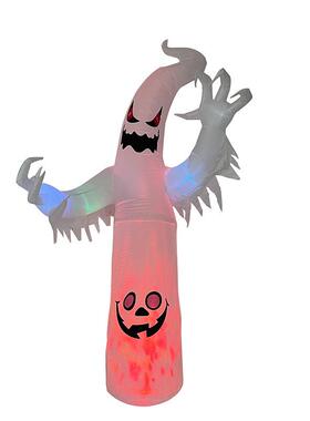 万圣节充气气模8FT火焰白鬼幽灵鬼节气模