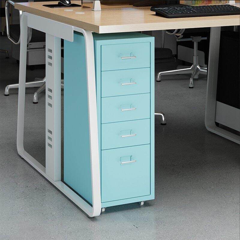 办公室桌下抽屉储物文件柜带轮多层铁皮五斗柜床头收纳置物多斗柜