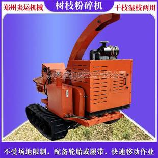 电动林场大型柴油果树枝条桑树枝荆条破碎机碎枝机树叶树枝粉碎机