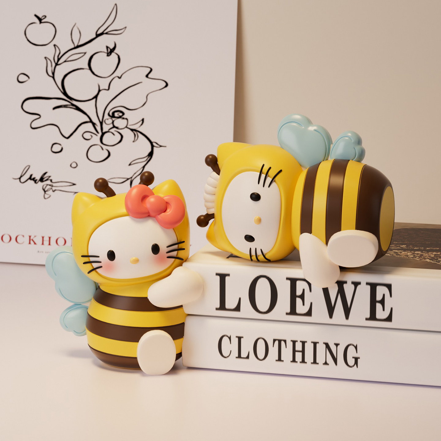 HelloKitty书挡摆件办公桌面装饰品客厅书房玄关可爱书立生日礼物