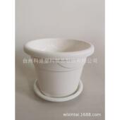 工厂KD5204W白色棕色塑料花盆容器