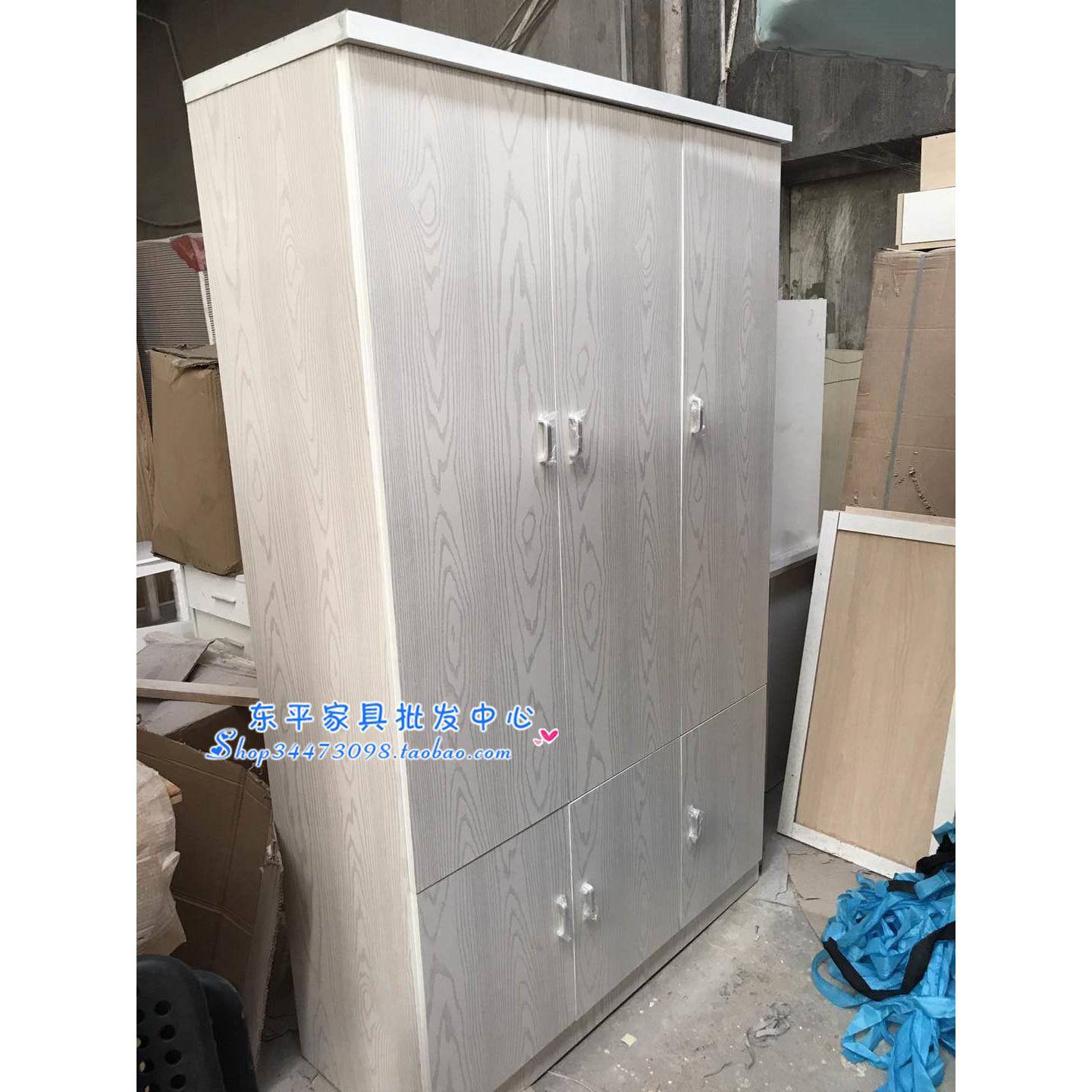 简易衣柜衣橱带镜子三门柜两门柜四门柜供应