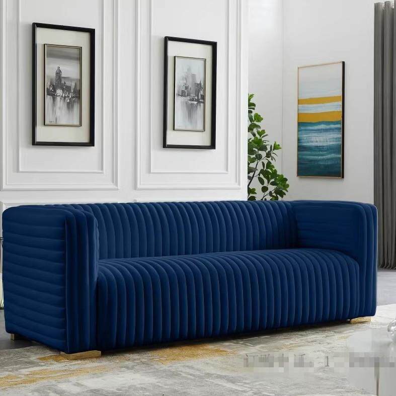 现代简约天鹅绒组合沙发北欧轻奢小户型客厅单人双人三人布艺沙发