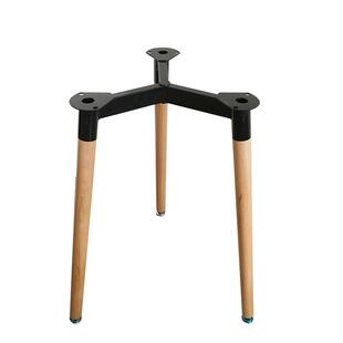 工厂销售三脚架榉木餐桌腿餐台圆台架方桌脚架洽谈桌腿支架三叉架