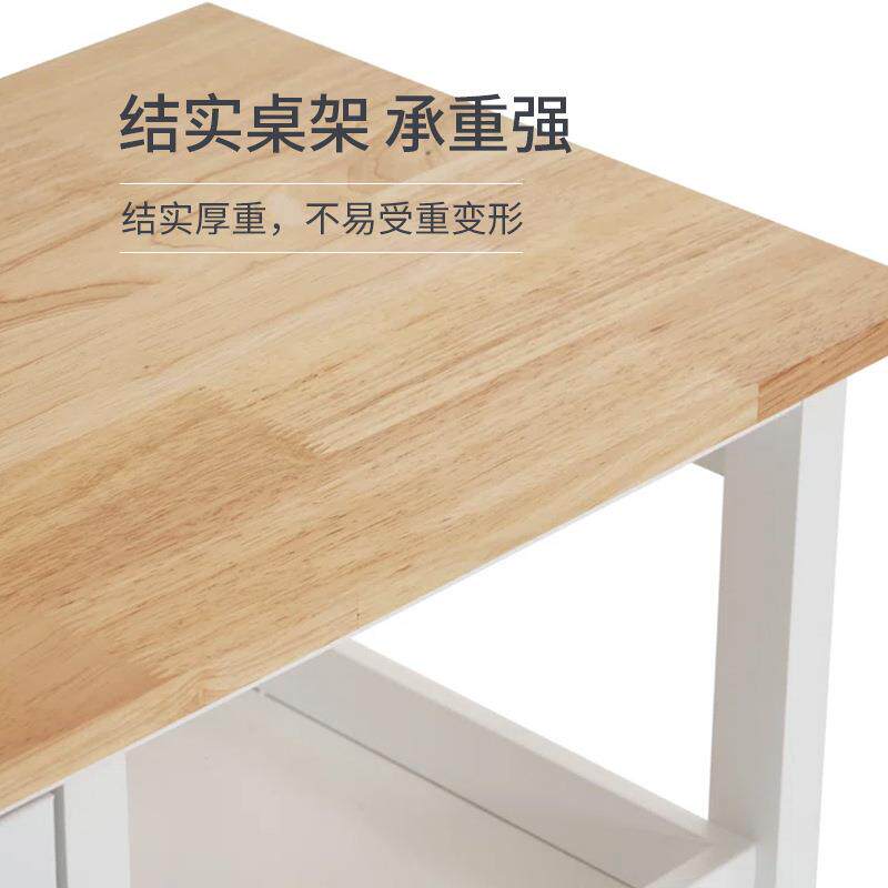 三抽屉三dk111黑色拉手层橡胶木原木色餐物桌色餐车白家用储柜子