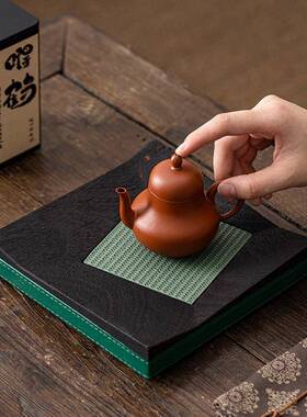 新款24760复古炭烧白蜡木实木小茶台干泡工茶托盘手壶托泡盘整木