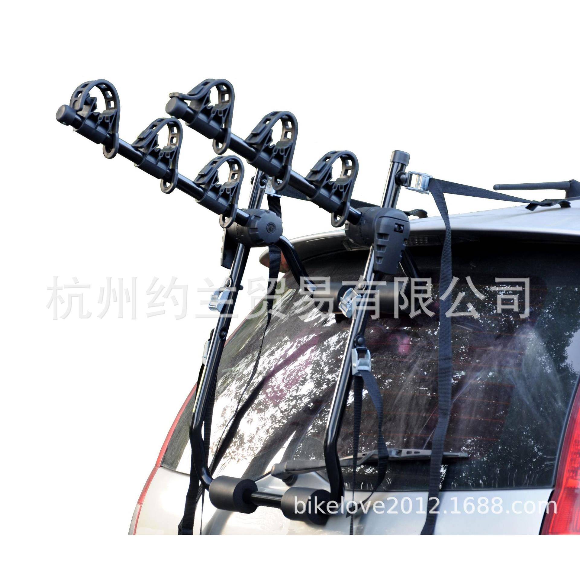 汽车自行车车载架车尾挂架6根带子固定3架车快拆调节角度