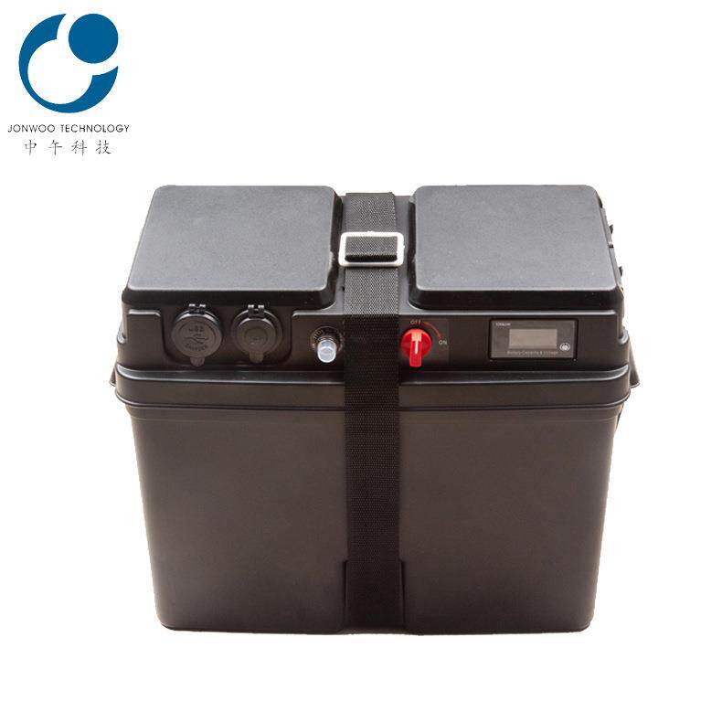 露营房车游艇汽车多功能电池盒户外改装电瓶箱带电量显示屏电源