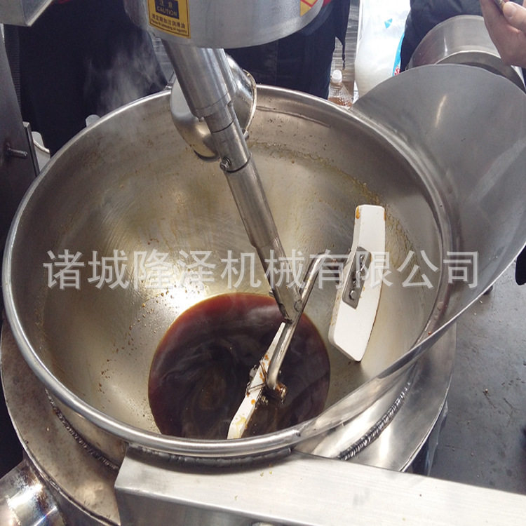 隆泽300公斤全自动行星搅拌炒锅大枣芝麻糖翻炒锅不糊锅