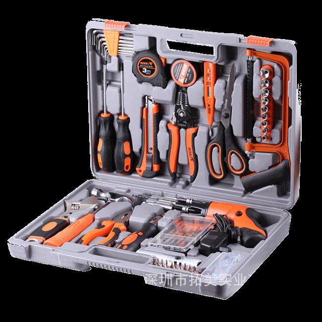 圣德保罗52件套手工电动五金工具组合含电钻维修套装SD-012-a