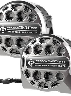 PROBON玄石系列16FT不锈钢盒尺25FT镂空卷尺7.5M石材防水卷尺