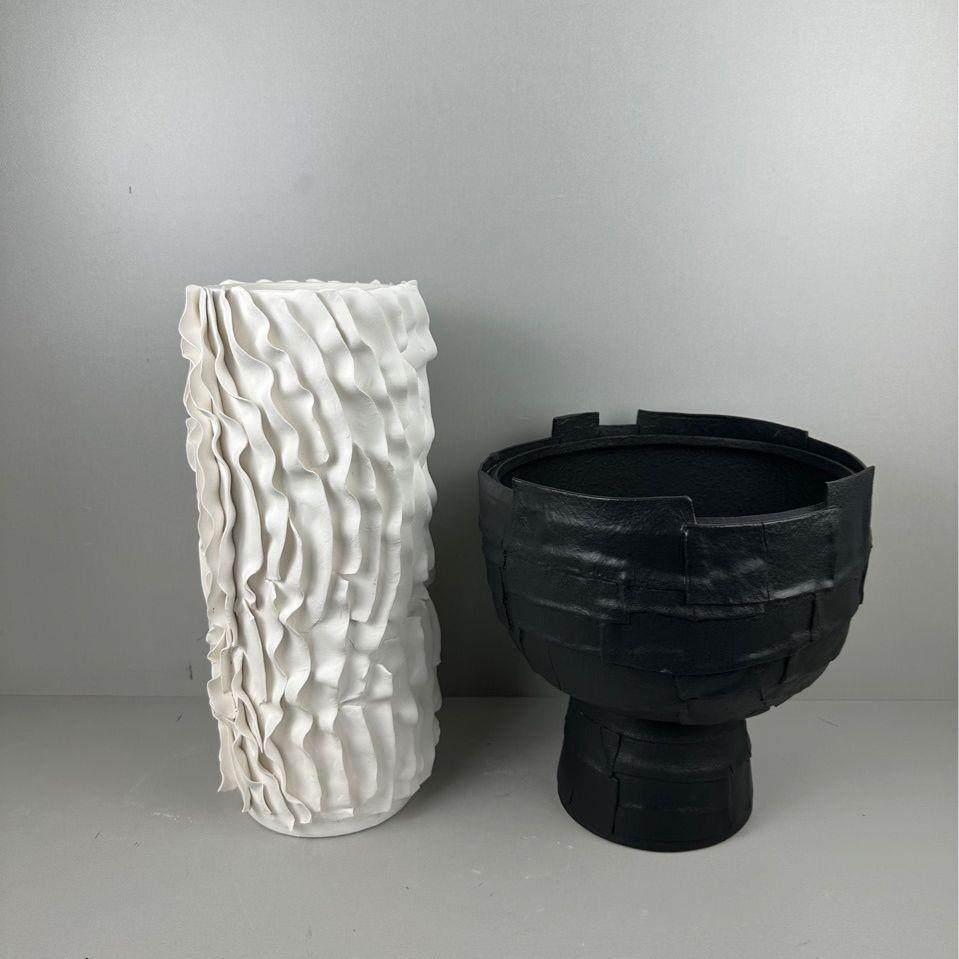 极简陶瓷摆件花瓶轻奢褶皱花器软装家居餐桌干花现代样板房,智能设备,其他智能设备,淘宝优惠券,粉丝福利购,淘宝优惠卷