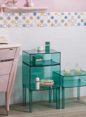 透明PC收纳柜边几床头柜任意组合多层存储柜