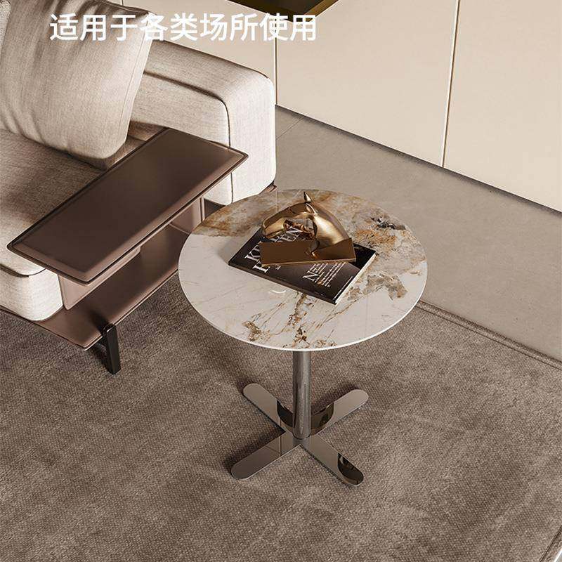 意式轻奢小圆桌边几茶几家用客厅小户型沙发卧室阳台岩板创意角几,纺织面料/辅料/配套,纺织机械配件,淘宝优惠券,粉丝福利购,淘宝优惠卷