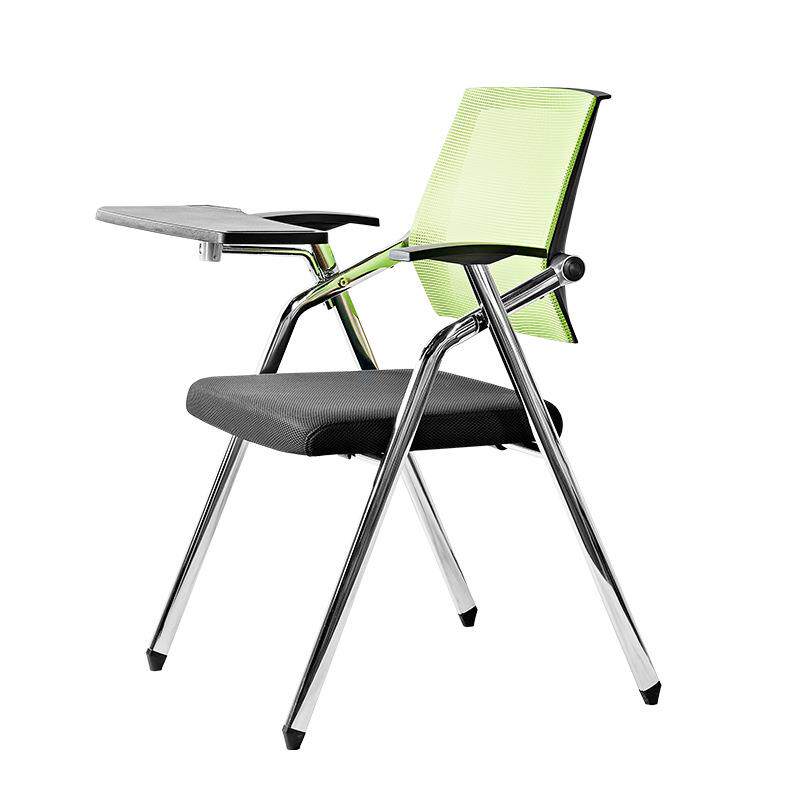 训桌椅带写字滑板会培时尚商务议室椅网布折叠办公椅带轮简约靠学