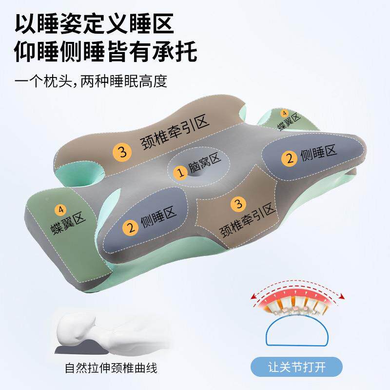新设计记忆护椎记忆棉枕头慢回弹零压全记MDZT2518忆海绵颈枕枕头