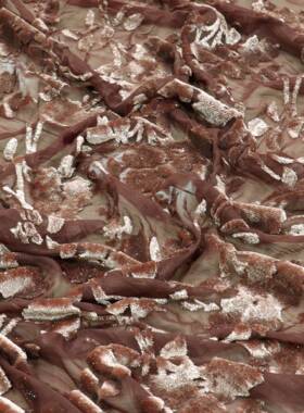 工厂梭锦粘烧绒锦涤IZT半亮丝烂花旗花丝绒织面料睡裙袍裙子布料