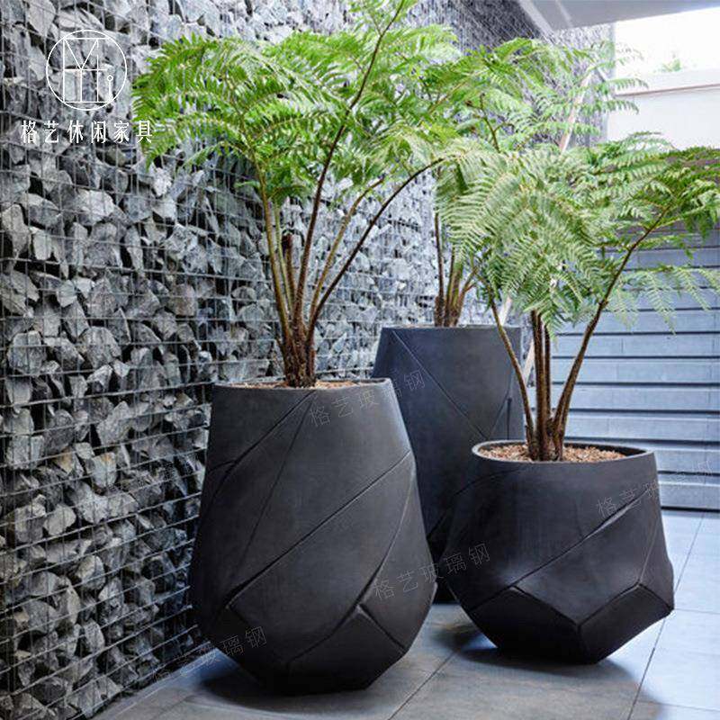 玻璃钢户外花盆椭圆组合花器创意纹理直销商场公园写字楼落地花瓶,纺织面料/辅料/配套,纺织机械配件,淘宝优惠券,粉丝福利购,淘宝优惠卷