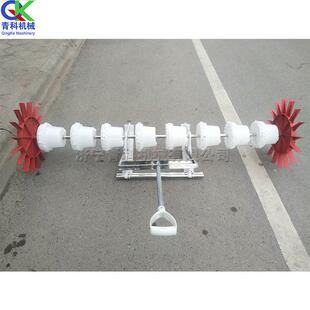 单人手拉式水稻播种机水稻直播机人力水稻点播机大面积水稻机