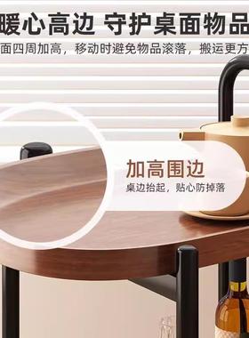 动移小茶简约移动圆边几置物架内57760桌面客厅收纳架卧室嵌角桌