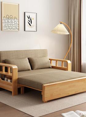 实木沙发型RZP床折叠两用简约小户厅伸缩沙发网客红新款家用功多