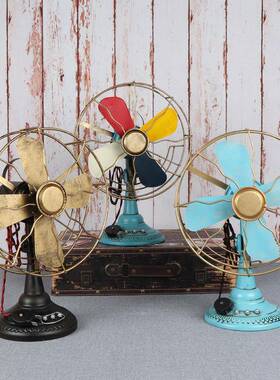 复铁古怀旧创意80年代844老式艺电风扇模型吧餐店厅摄影道具装酒
