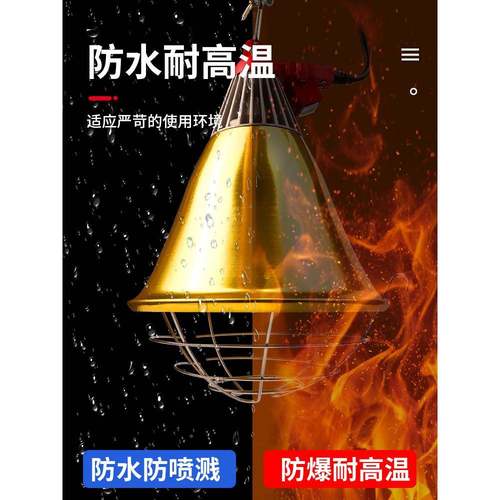 养FXB温殖保灯罩猪用养殖育取暖灯小鸡仔猪雏灯加热灯泡防水调温