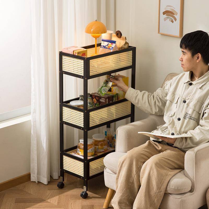 小推车置2024GLZW物架厨动房落地卧室多储层杂零食移收纳物架收纳