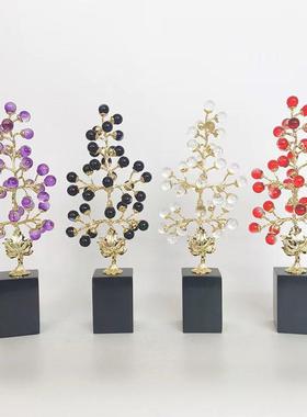 轻奢房ZPY高葡萄发树创意摆件家居装饰品客财厅样板办公室乔迁档