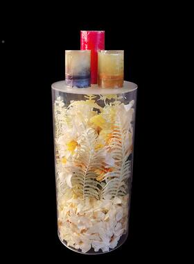 婚糕道具橱窗蛋亚克力布圆柱甜品台婚礼活动现场场地OAY置装庆饰