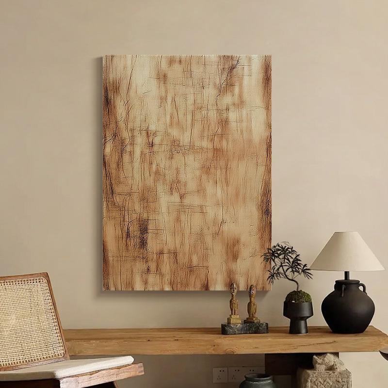 侘寂中古风玄关装画级感2高0al2025085新款艺术客厅沙发背饰景墙