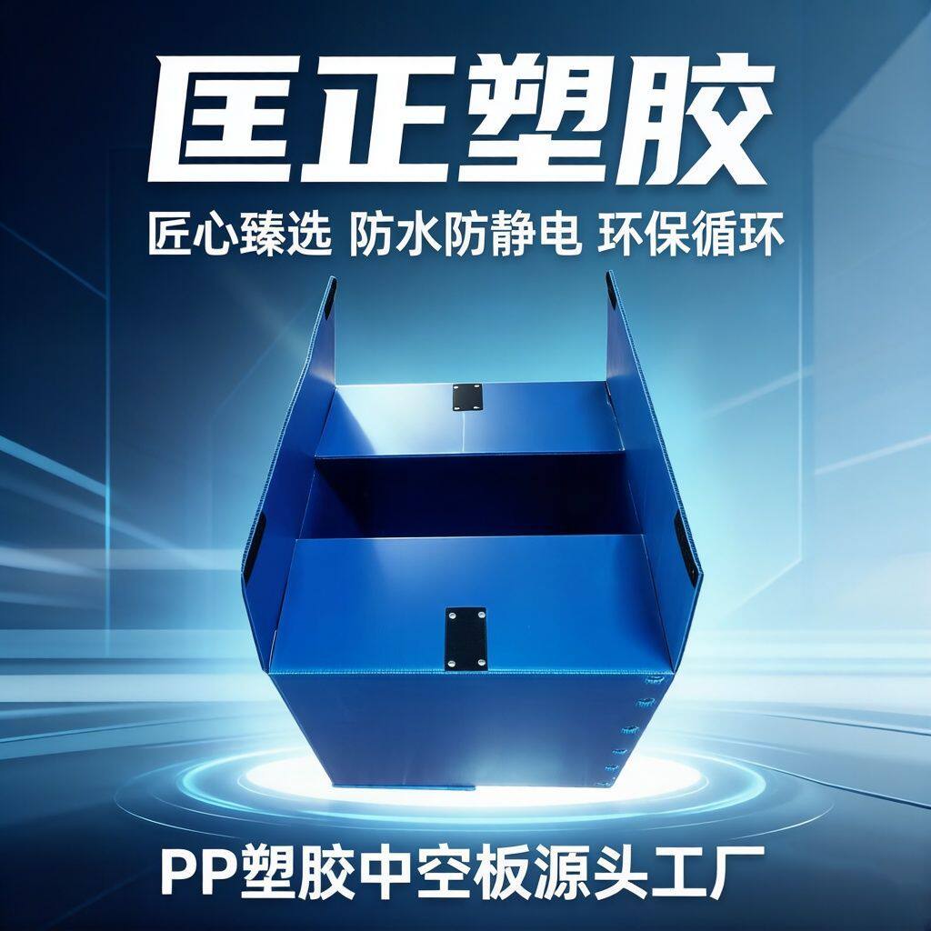 PP塑胶中空板防水防静电物流周转箱免胶带封箱生产