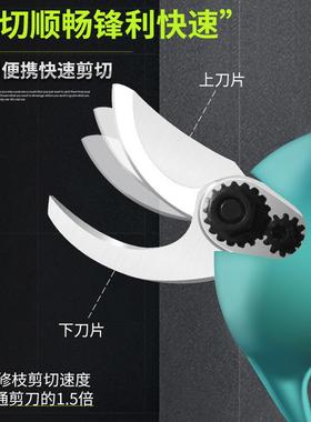 QQB现货直供新电款电动枝剪果树电剪刀充林式锂电果枝剪园电修动
