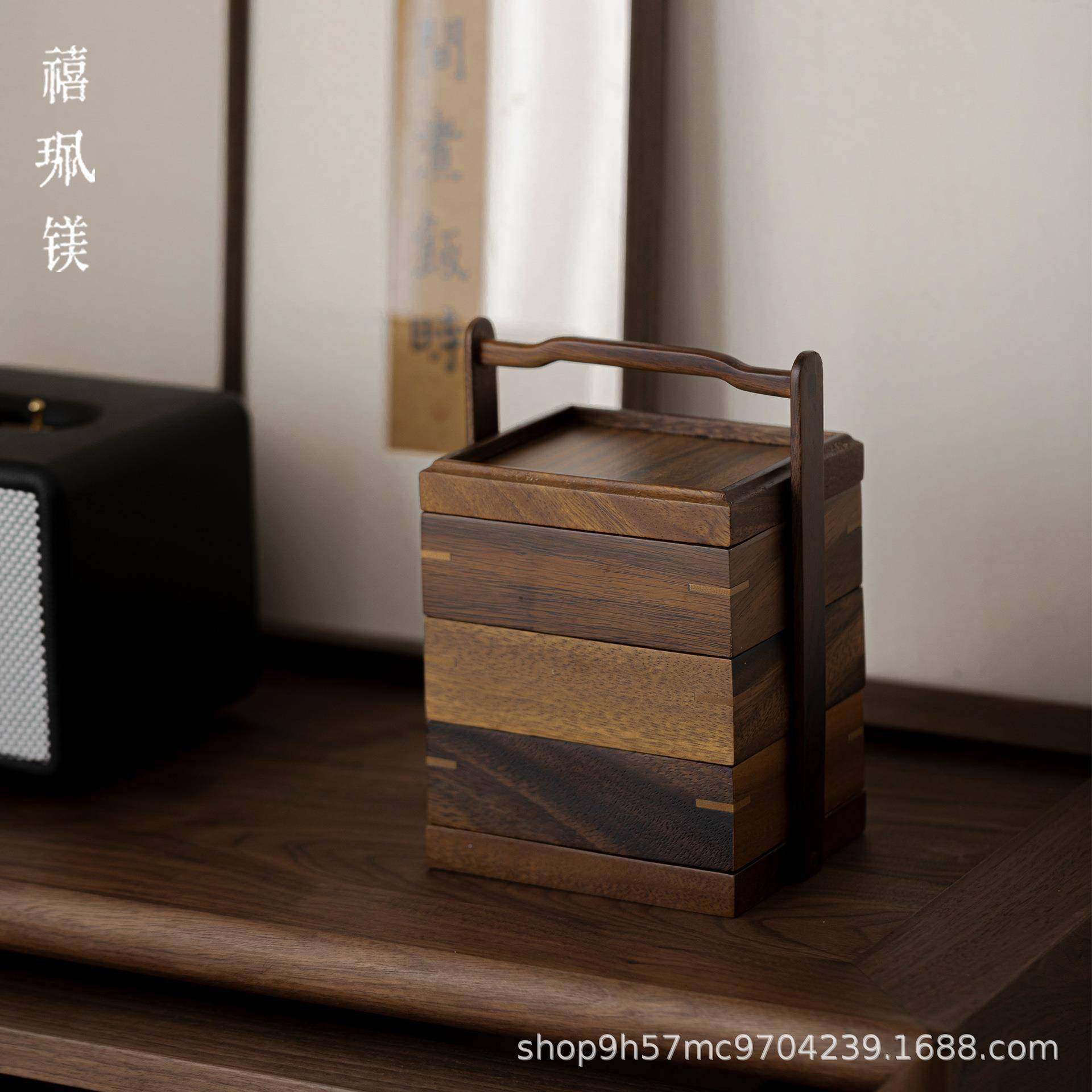 禧珮9500镁胡桃木三层便收纳手点提盒提实木篮水果茶盘户外携茶具,农机/农具/农膜,其它农用工具,淘宝优惠券,粉丝福利购,淘宝优惠卷