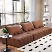 轻奢免洗科豆腐块懒人OOH沙发户型布方块客厅休闲椅卧室模小块落