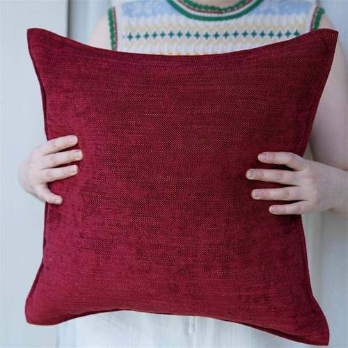 以曼绛红色客厅家居抱枕发室靠枕沙上靠垫床民宿纯FS758426色抱卧