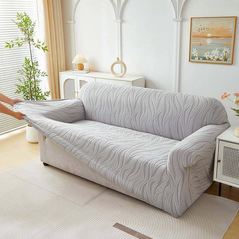 弹力盖水波纹沙通用型沙发套全防滑防猫抓沙发巾约现代简客包厅全