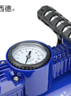 嘉西0377大功率车载充气泵德双缸便携60352式1用2汽车轮胎V金属打