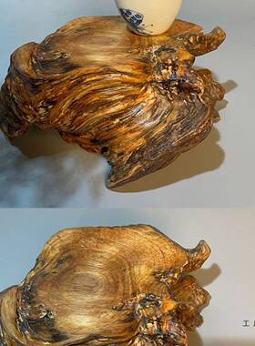 天然实木间壶摆台根雕树瘤体花器玉石壶茶茶杯底座F9669MH5承茶空