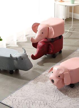 滑轮凳软座神器移久动矮凳尚创意带娃凳垫脚客厅沙发85466矮凳时