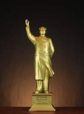 毛爷铜像爷家居公室摆件挥手主席风衣XRZ主席国大典毛主席办站像