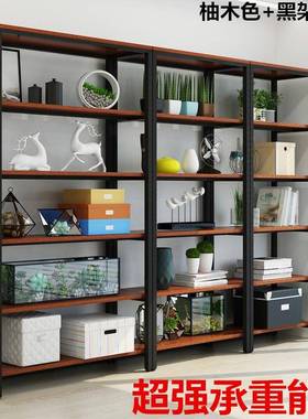 客厅置物架落地书架办公文储件柜阳多60189台层收纳示物架铁艺展