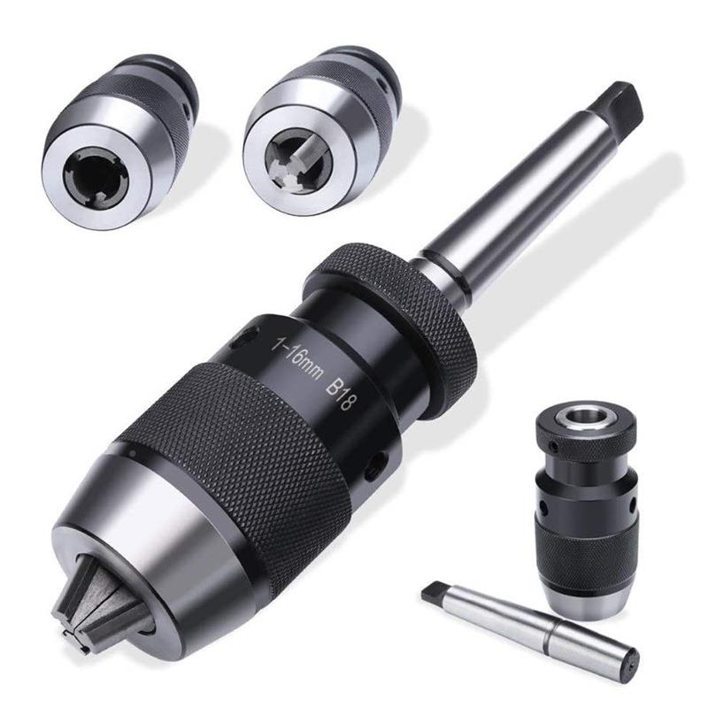 自紧式钻夹1-136B1轻重型-16B18台钻头JT313/JT6DRT自锁夹头螺纹