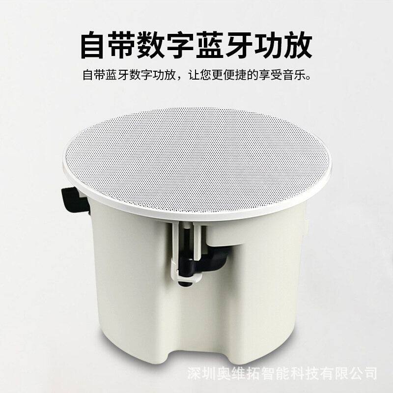 高端无线蓝牙吸顶音响j 酒店店铺天花吊顶喇叭 家用嵌入式音箱