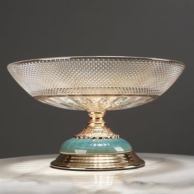 轻陶盘瓷玻璃果盘茶奢几装饰果盘糖果干果盘WHG客厅餐桌样板间水