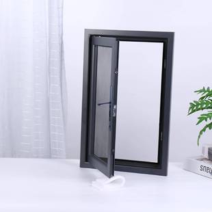 内铝金纱窗纱门无品牌 高透隐合形平开纱开窗 铝防蚊家用简易风格