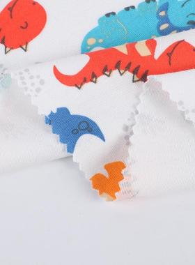 婴童面料婴4S全棉印花棉毛针织双面布JEW0面料布家居服儿服面料