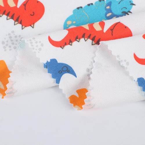 婴童面料婴4S全棉印花棉毛针织双面布JEW0面料布家居服儿服面料