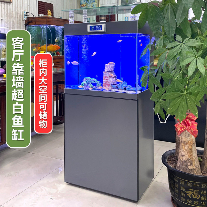 鱼缸带柜子一体中型金鱼缸客厅家底柜/落地缸