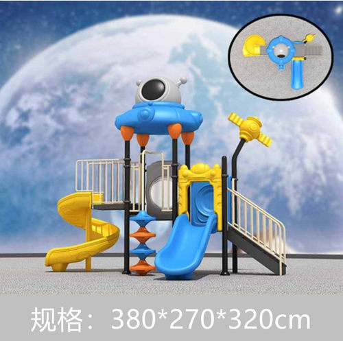 新款儿童户外塑料滑梯幼儿园户外操场游乐园加厚89管扣件游乐设备